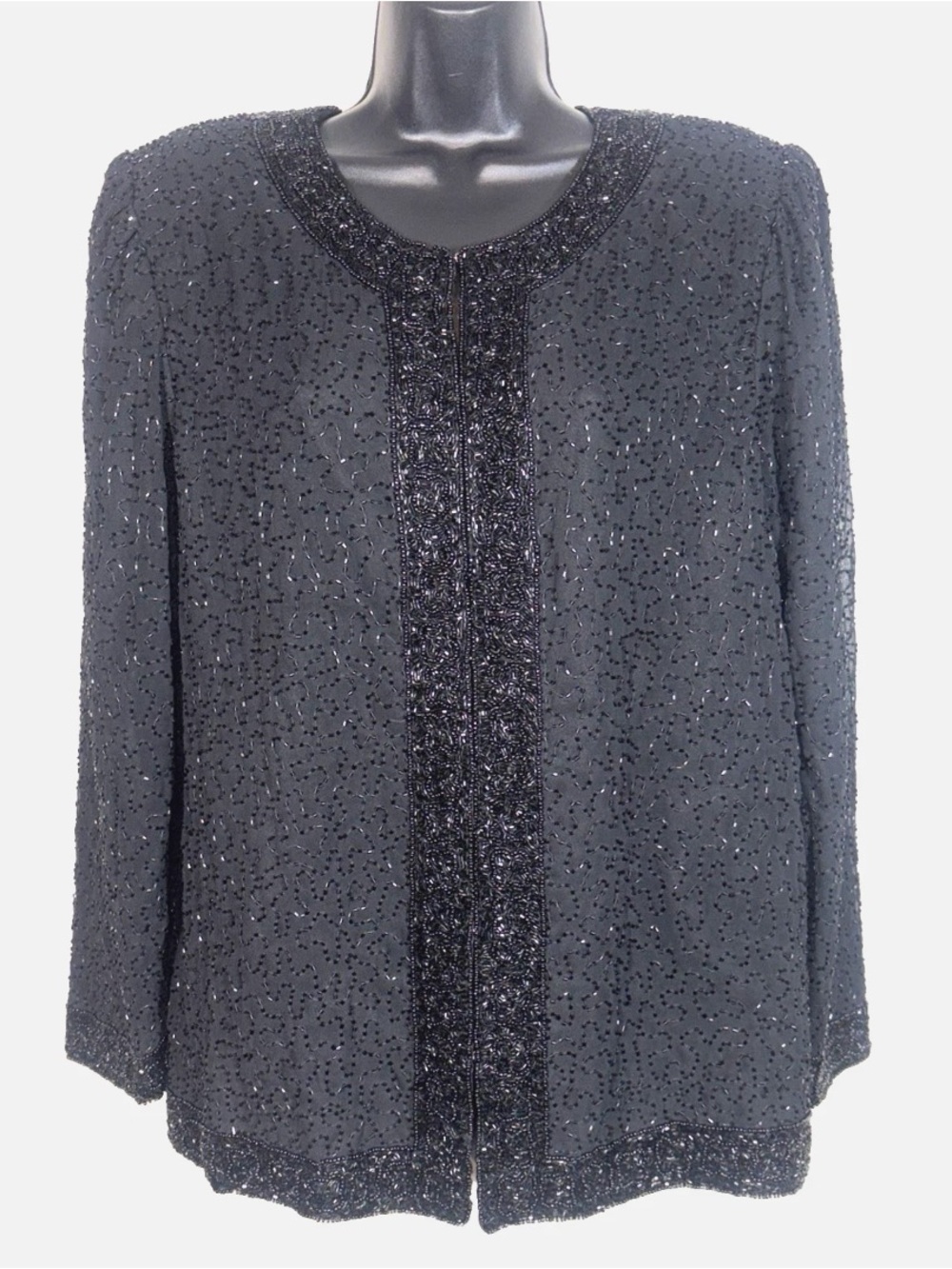 Vtg Laurence Kazar L Fully Beaded Jacket
Party Holiday Cocktail Formal Mother